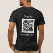 T-shirt QR Code Business Logo Professionnel Noir Moderne (Dos)