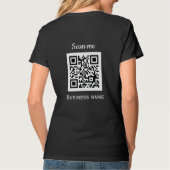 T-shirt QR Code Business Logo Professionnel Noir Moderne (Dos)