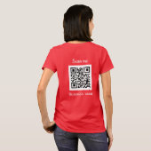 T-shirt QR Code Business Logo Professionnel Rouge Moderne (Dos entier)