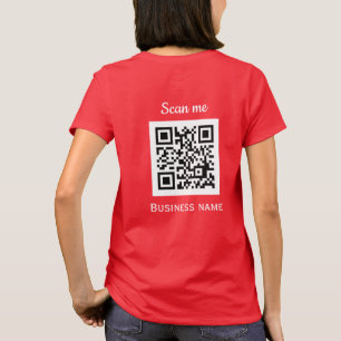 T-shirt QR Code Business Logo Professionnel Rouge Moderne