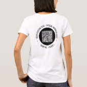 T-shirt QR Code et texte personnalisé - Choisir le (Dos)
