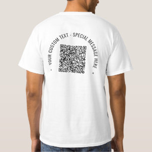 T-shirt QR Code Info Texte personnalisé Votre propre T-shi