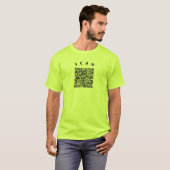 T-shirt QR Code Info Texte Votre Propre Design Funny T-Shi (Devant entier)