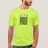 T-shirt QR Code Info Texte Votre Propre Design Funny T-Shi (Devant)