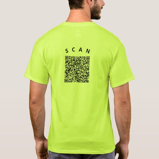 T-shirt QR Code Info Texte Votre Propre Design Funny T-Shi (Dos)