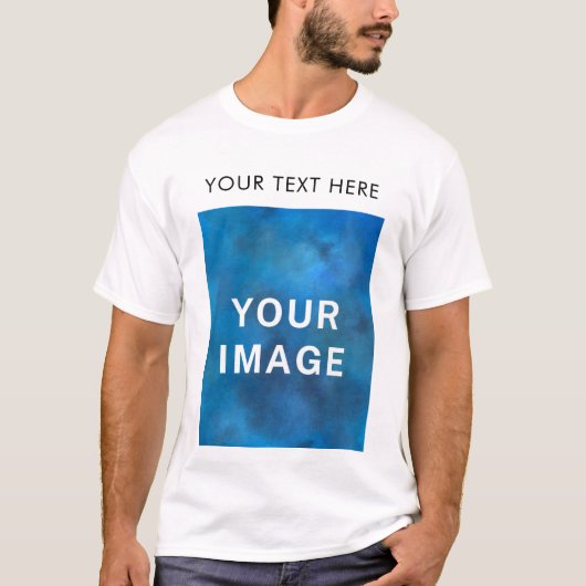 T-shirt QR Code personnalisé Texte et image promotionnel b (Devant)