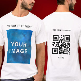 T-shirt QR Code personnalisé Texte et image promotionnel b