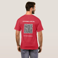 T-shirt QR Code Scan Info personnalisé Texte et co