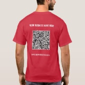 T-shirt QR Code Scan Info personnalisé Texte et co (Dos)