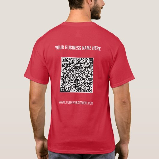 T-shirt QR Code Scan Info personnalisé Texte et co (Dos)