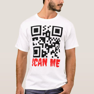 T-shirt Qr Code Scan Me Find Me Identification Scan Barcod