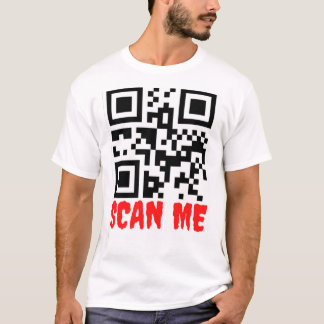 T-shirt Qr Code Scan Me Find Me Identification Scan Barcod