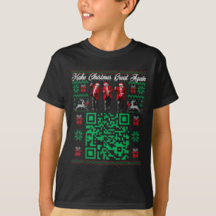 T-shirt Qr Trump Danse Code Santa Trump Faire Noël Gre