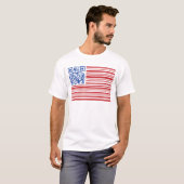 T-shirt QSA- USA FLAG -QR CODE  by QRAZY Q (Devant entier)