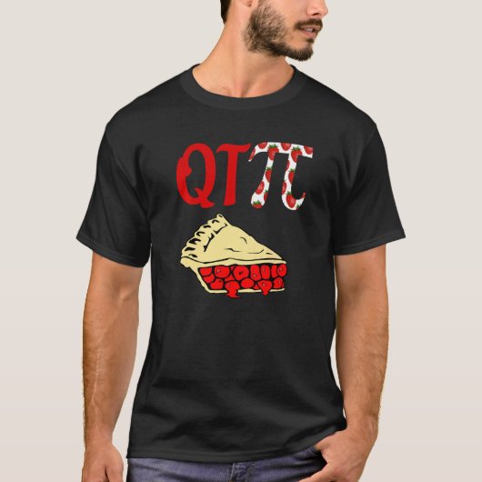T-shirt Qt Pi Math Pun Cute Pie Pi Jour (Devant)