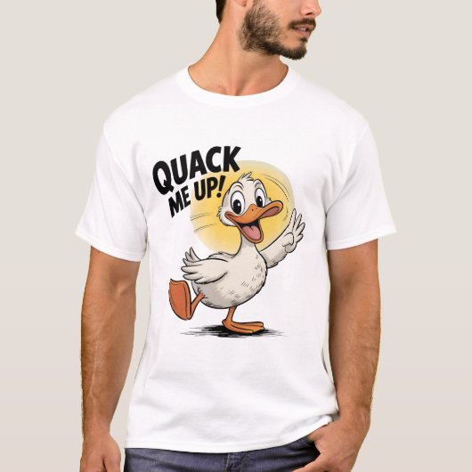 T-shirt Quack Me Up Funny Duck Design (Devant)