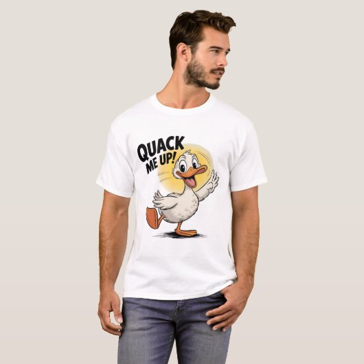 T-shirt Quack Me Up Funny Duck Design (Devant entier)