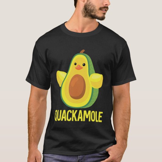 T-shirt Quackamole I Quack Duck chick goose Avocado (Devant)
