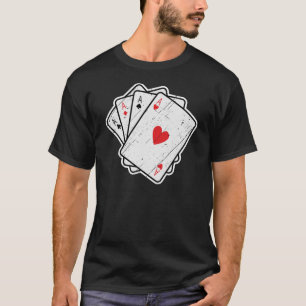T-shirt Quad Aces : Toutes Les 4 Cartes Lucky Ace