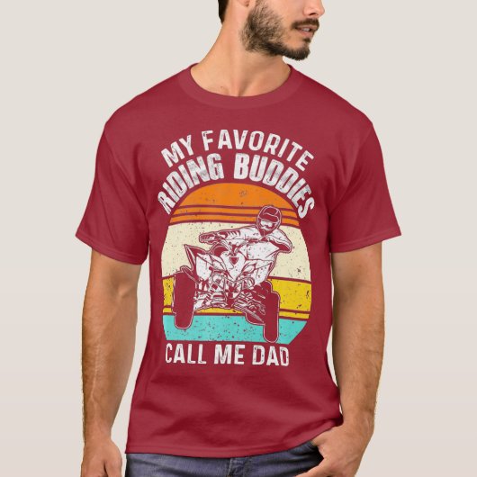 T-shirt Quad Papa Mes Étudiants Favoris Mon VTT Cadeau (Devant)