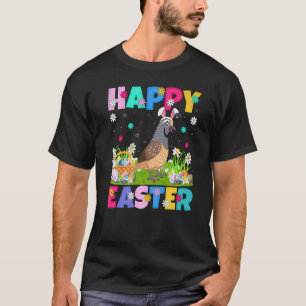 T-shirt Quail Bird Happy Pâques Bunny Quail Pâques dimanch