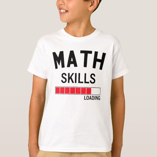 T-shirt Qualifications drôles de maths chargeant le (Devant)
