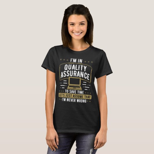T-shirt Qualité assurance Test de Testing (Devant entier)