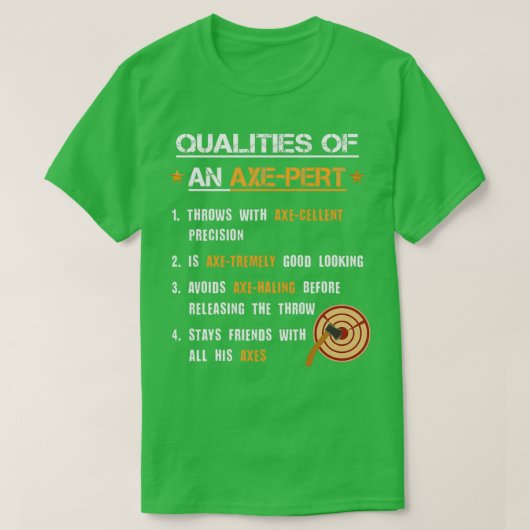 T-shirt Qualités AxePert Ax Thrower Funny Ax Throwing P (Design devant)