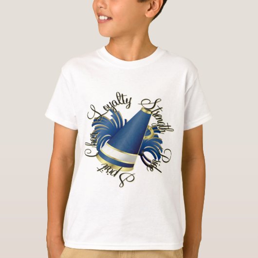T-shirt Qualités bleues et or (Devant)