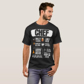 T-shirt Qualities of a Chef bakery space cooks (Devant entier)