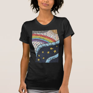 T-shirt Quand il pleut recherchez les arcs-en-ciel