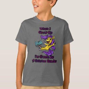 T-shirt Quand je grandirai, je serai un lecteur de licorne