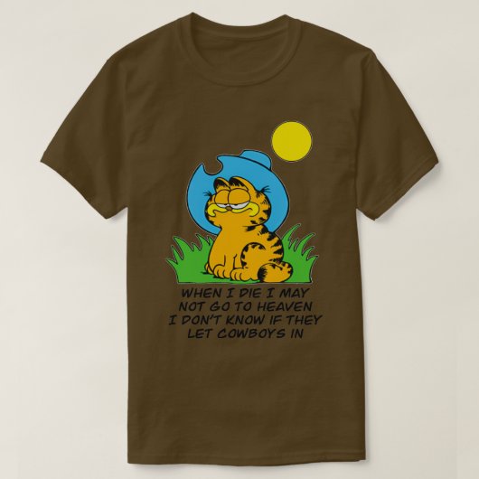 T-shirt Quand je mourrai, je pourrai GarfieldGarfield (Design devant)
