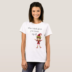 T-shirt Quand je pense à toi, je touche ma femme Elf