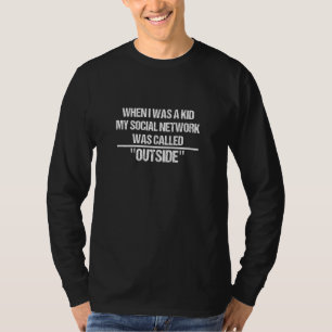 T-shirt Quand J'Étais Enfant, Mon Réseau Social Était Appe