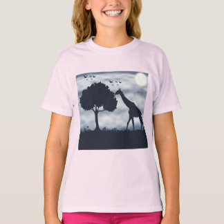T-shirt Quand la Lune murmure à la Giraffe