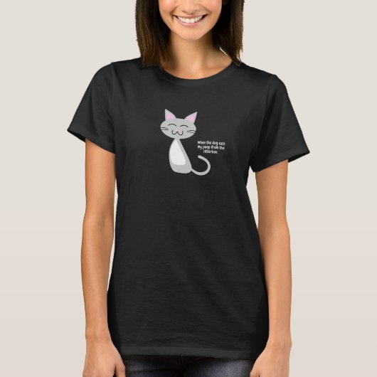 T-shirt Quand Le Chien Mange Mon Poop De La Boîte À Littér (Devant)
