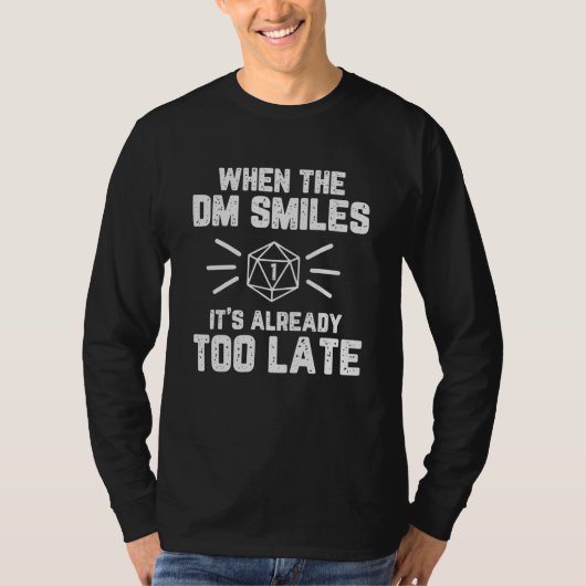 T-shirt Quand le DM sourit RPG Nerd (Devant)