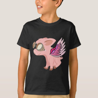 T-shirt Quand Les Chiens Volent, Volent Le Cochon