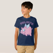 T-shirt Quand les Cochons Volent Croire l'Impossible (Devant entier)