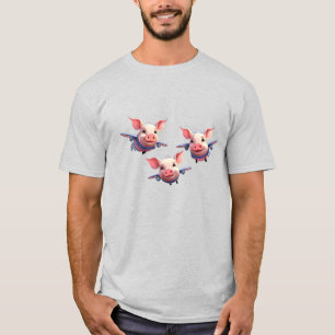 T-shirt Quand les cochons volent drôles d'avions de cochon