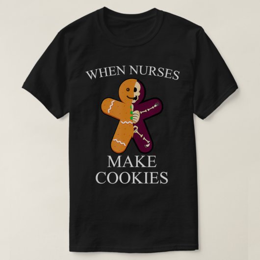 T-shirt Quand les infirmières font des cookies Noël Infirm (Design devant)