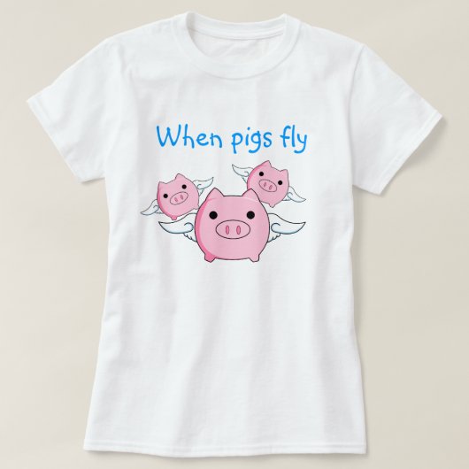 T-shirt Quand les porcs volent (Design devant)