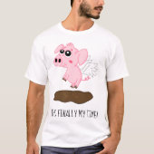 T-shirt Quand les porcs volent dans l'année du porc (Devant)