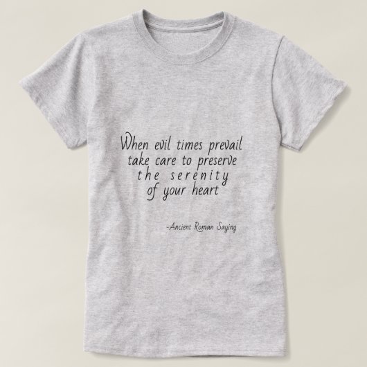 T-shirt "Quand les temps du mal l'emportent" Horace (Design devant)