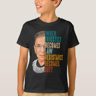 T-shirt Quand l'injustice devient loi, la résistance devie