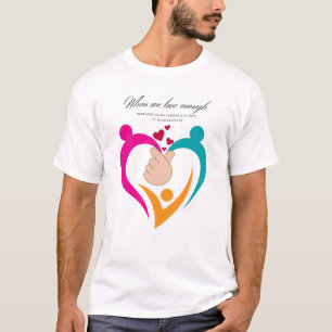 T-shirt Quand on aime assez – Conception légère de cœur de