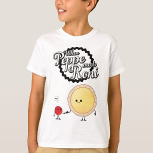 T-shirt Quand Peppe rencontre Roni - Funny Pepperoni Pizza