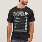 T-shirt Quantité de faits de nutrition de Dogo Argentino (Devant)