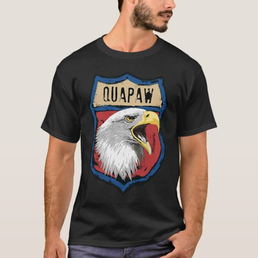 T-shirt Quapaw American Indian Tribe Eagle Insterstate bad (Devant)
